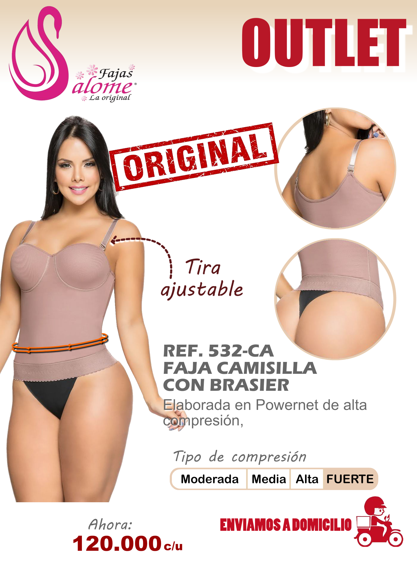 camisilla con brasier original salome