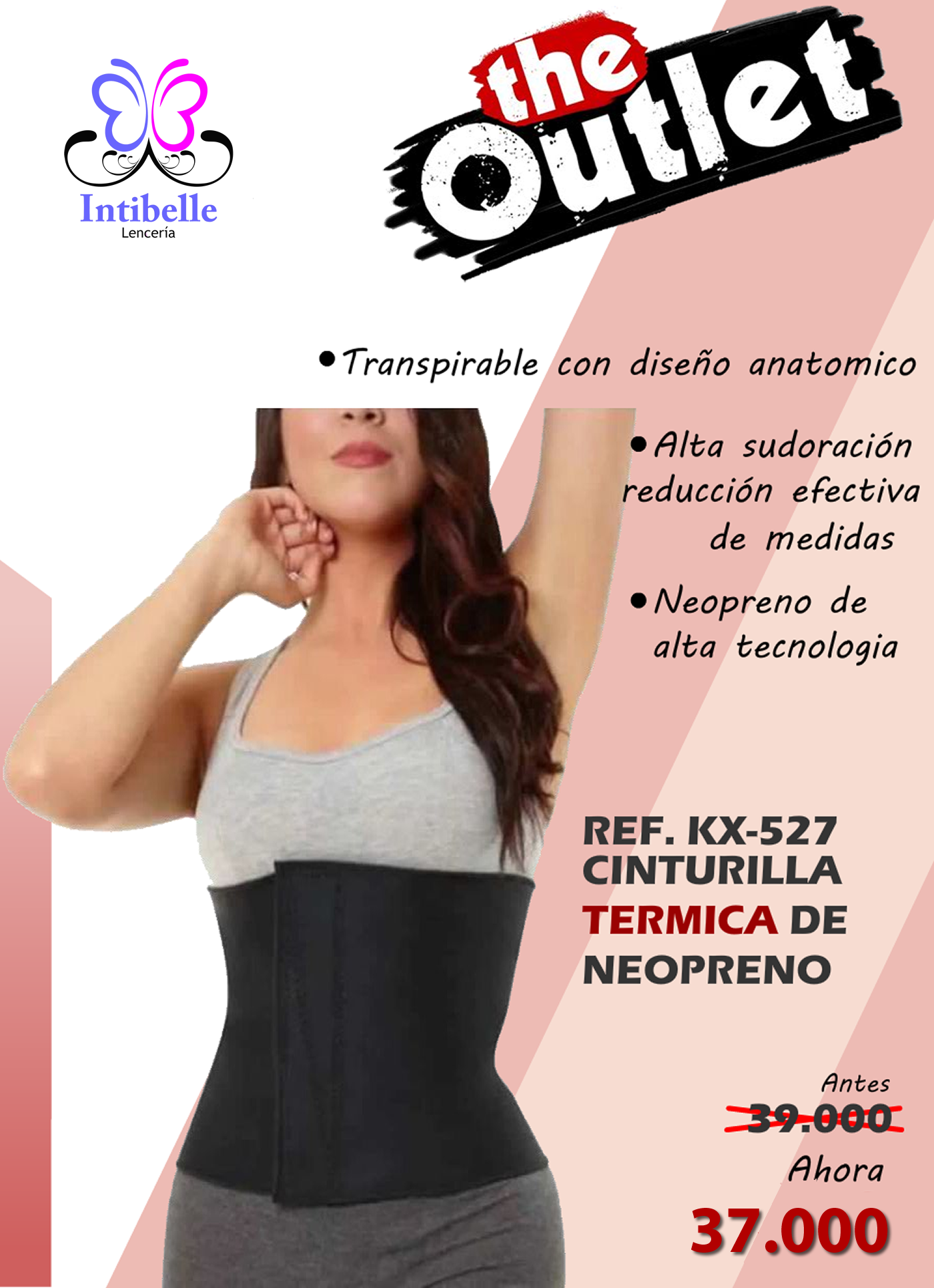 cinturilla termica de neopreno fajas