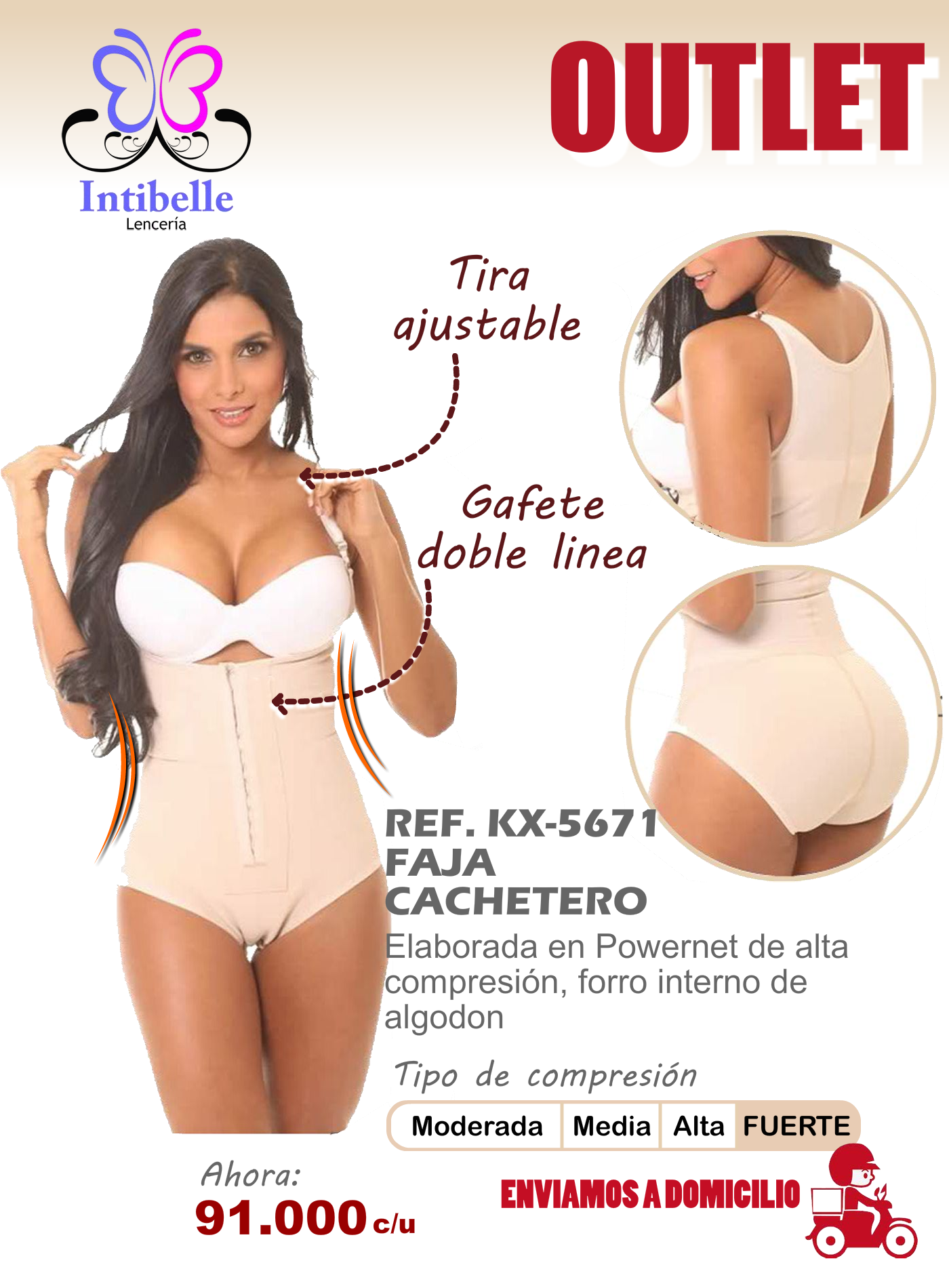 faja strapless cachetero body